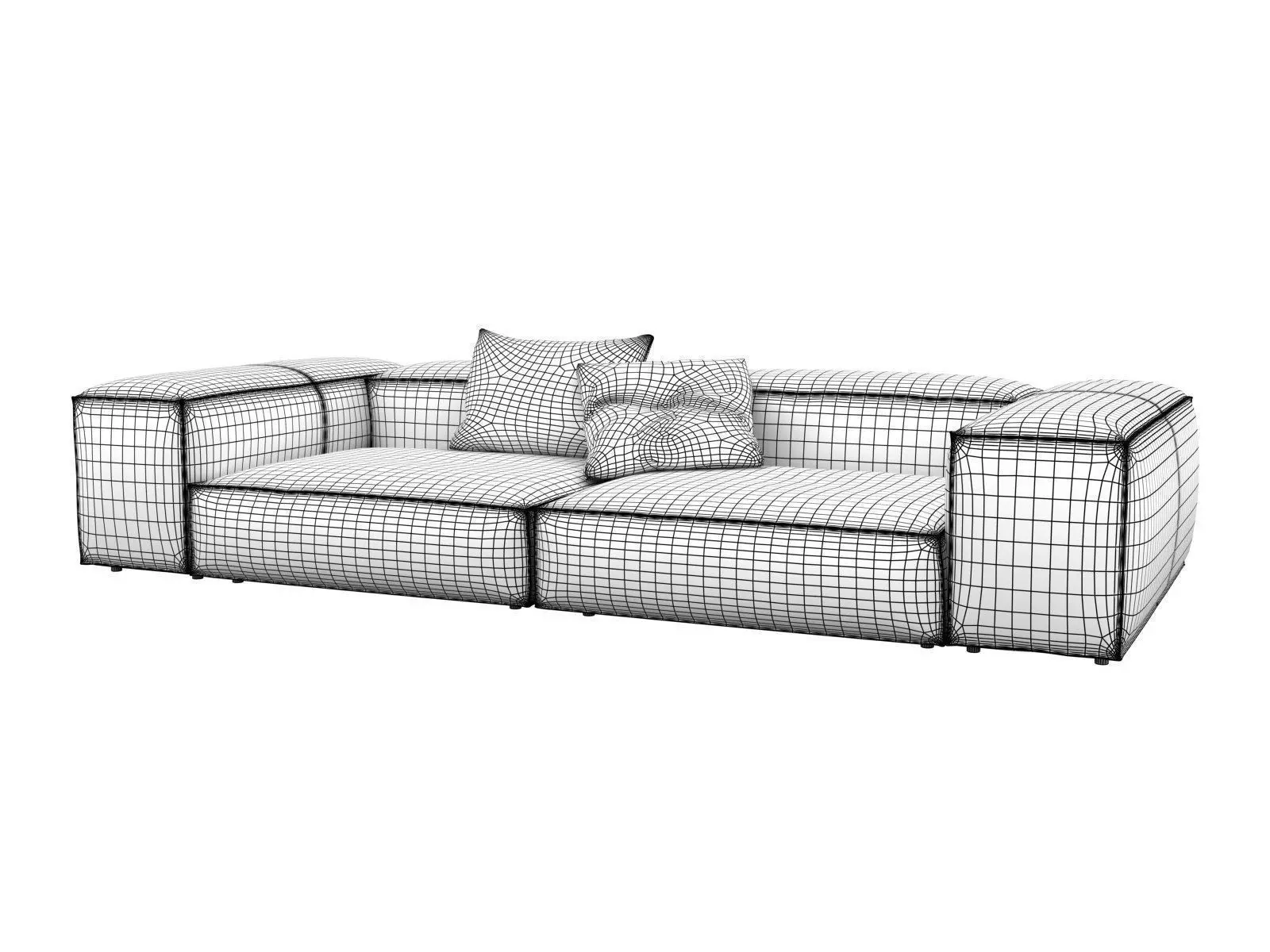 E A seater sofa leather 3D model_9