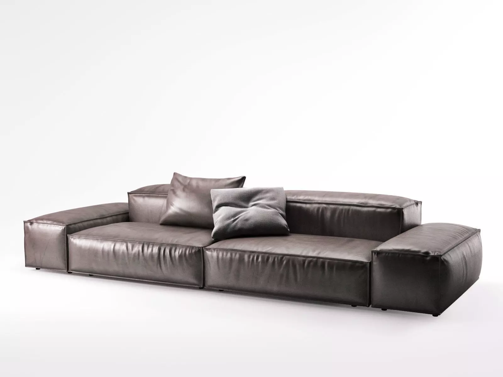 E A seater sofa leather 3D model_2