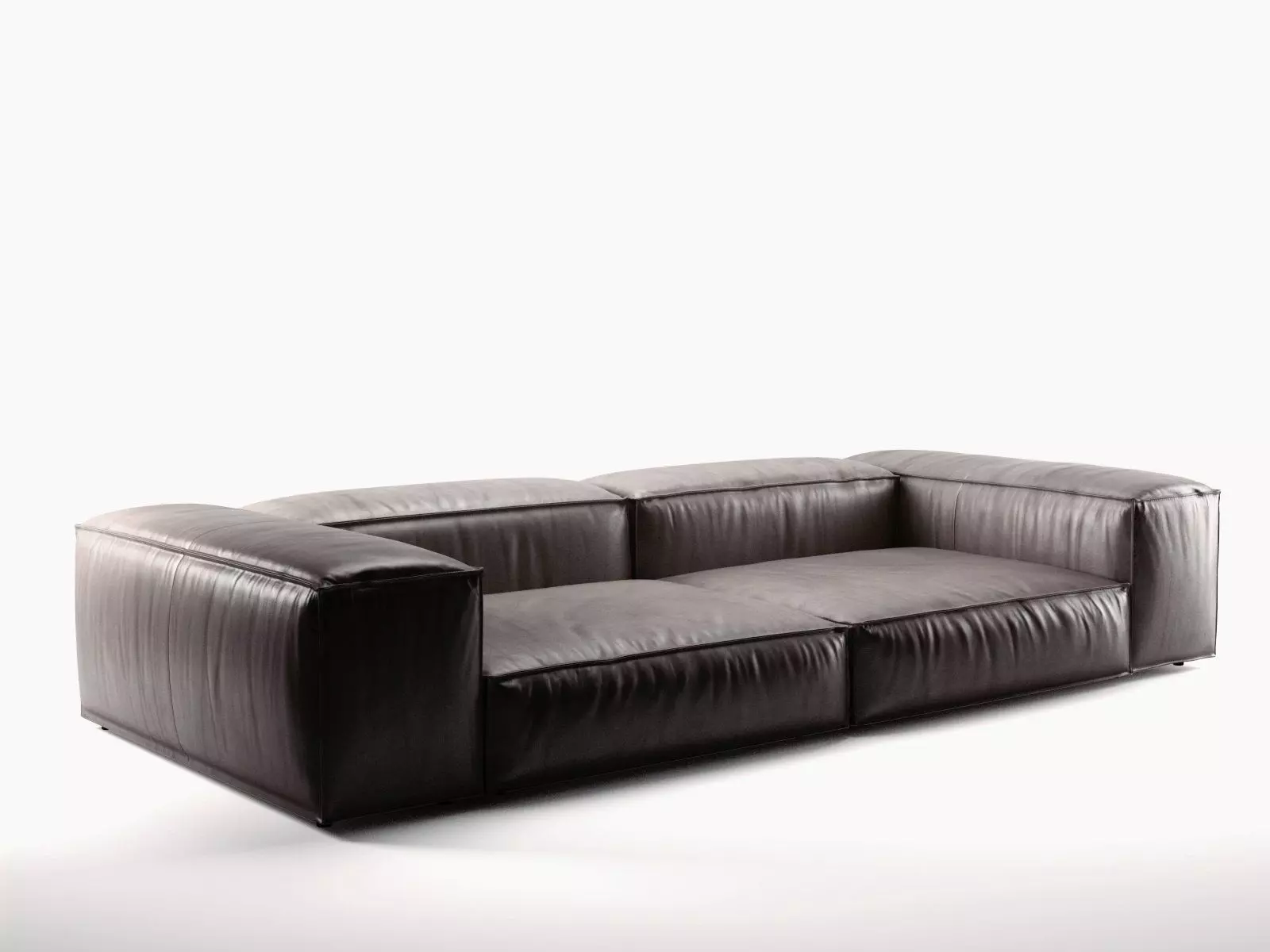 E A seater sofa leather 3D model_4