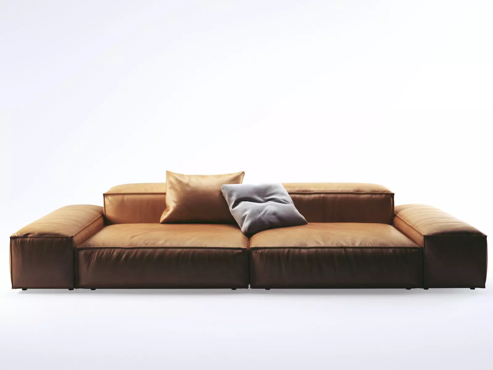 E A seater sofa leather 3D model_1