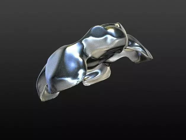 bear silver ring Free 3D print model_0