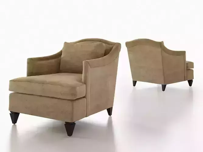 T C C chair with tan fabric and legs