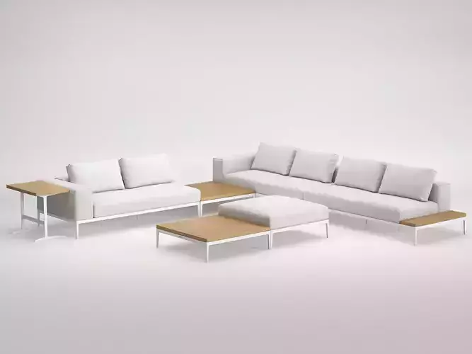 O C S C C outdoor sectional sofa set 3D model