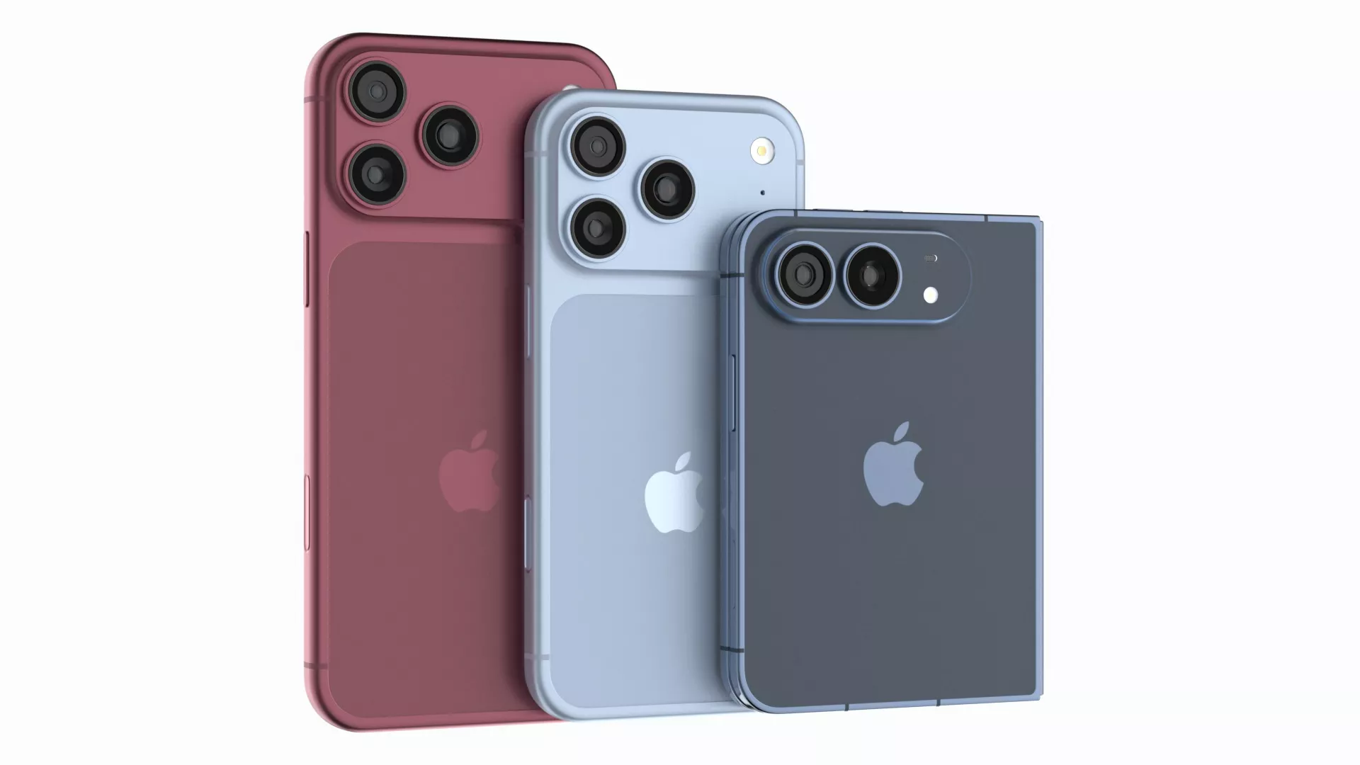 Apple iPhone Duo and iPhone 18 Pro Max and iPhone 18 Pro 3D model