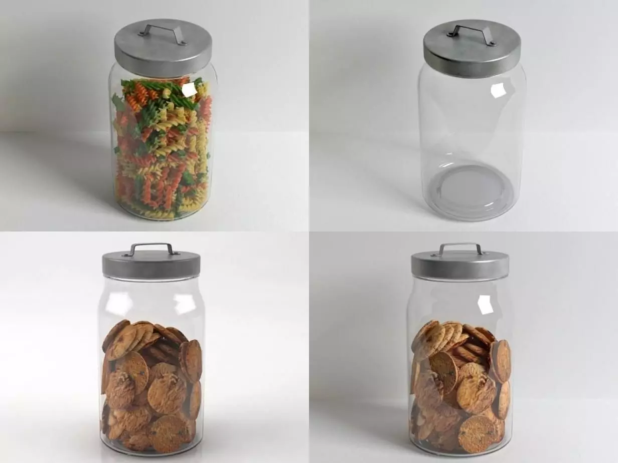 G J glass jars 3D model_1