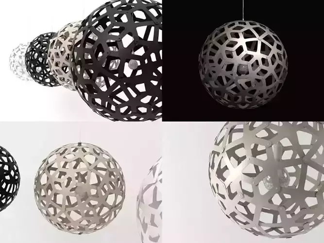 C four pendant lights 3D model