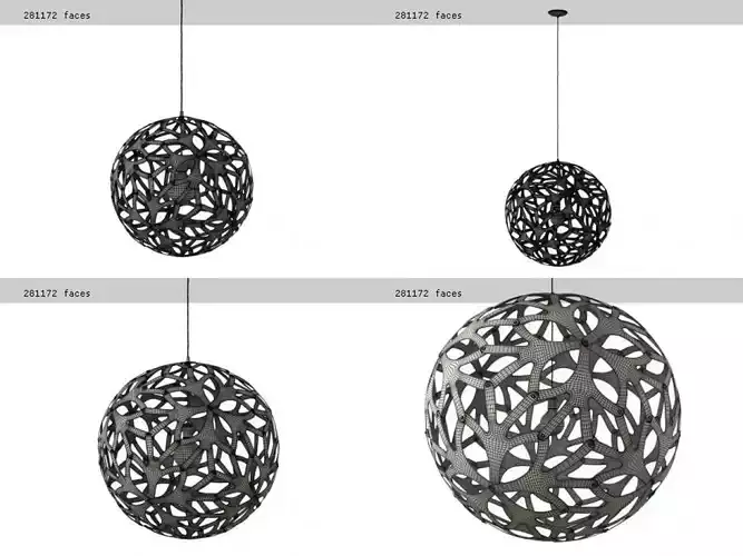 F pendant light made of paper