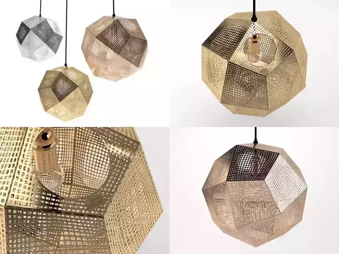 E S geometric metal pendant light