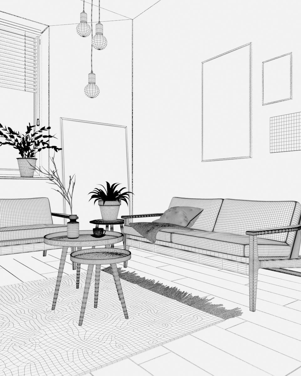 Scandinavian scene 2 3D model_4