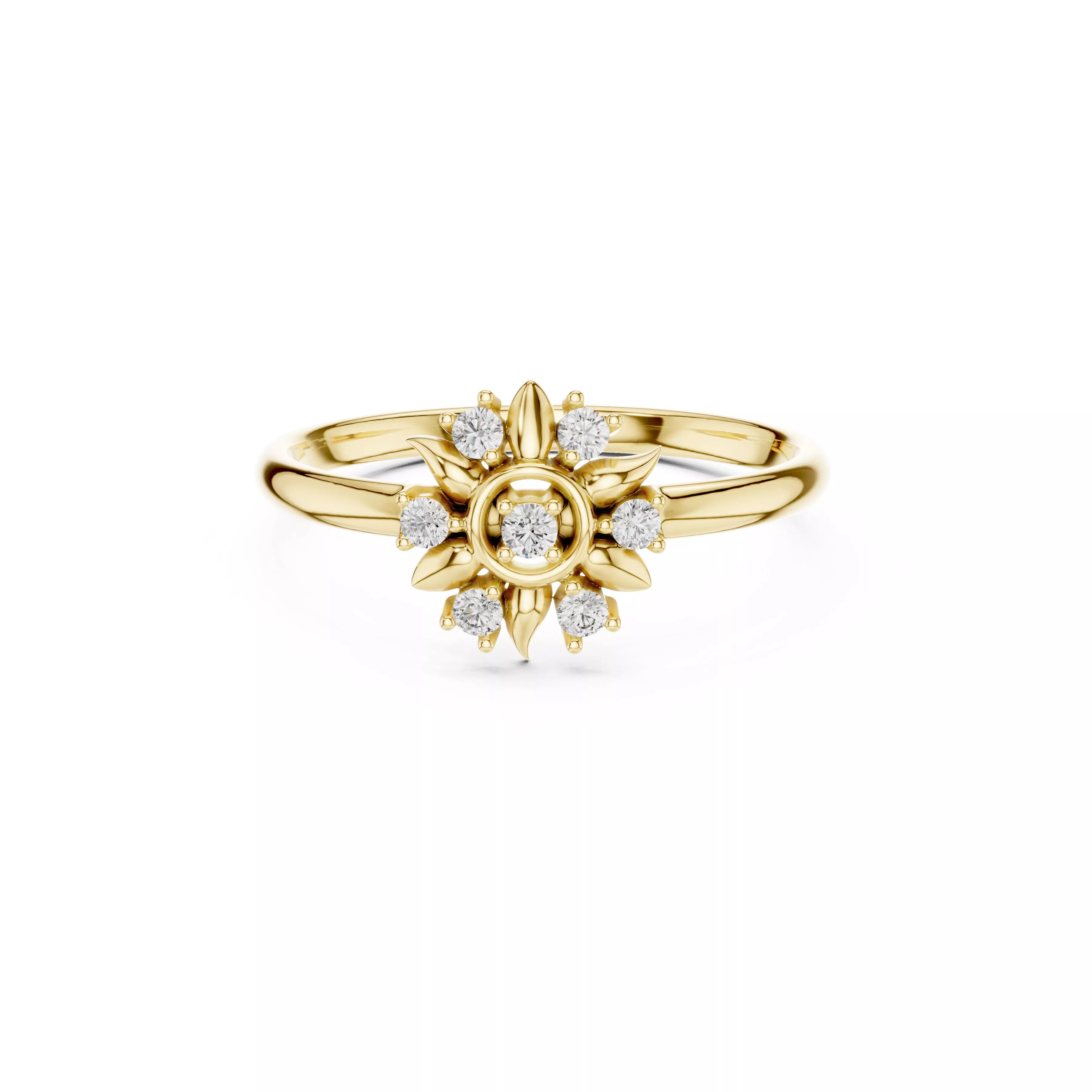 Buy Diamond Ring CAD Engagement Wedding Jewelry STL 3DM R5863 3D print model