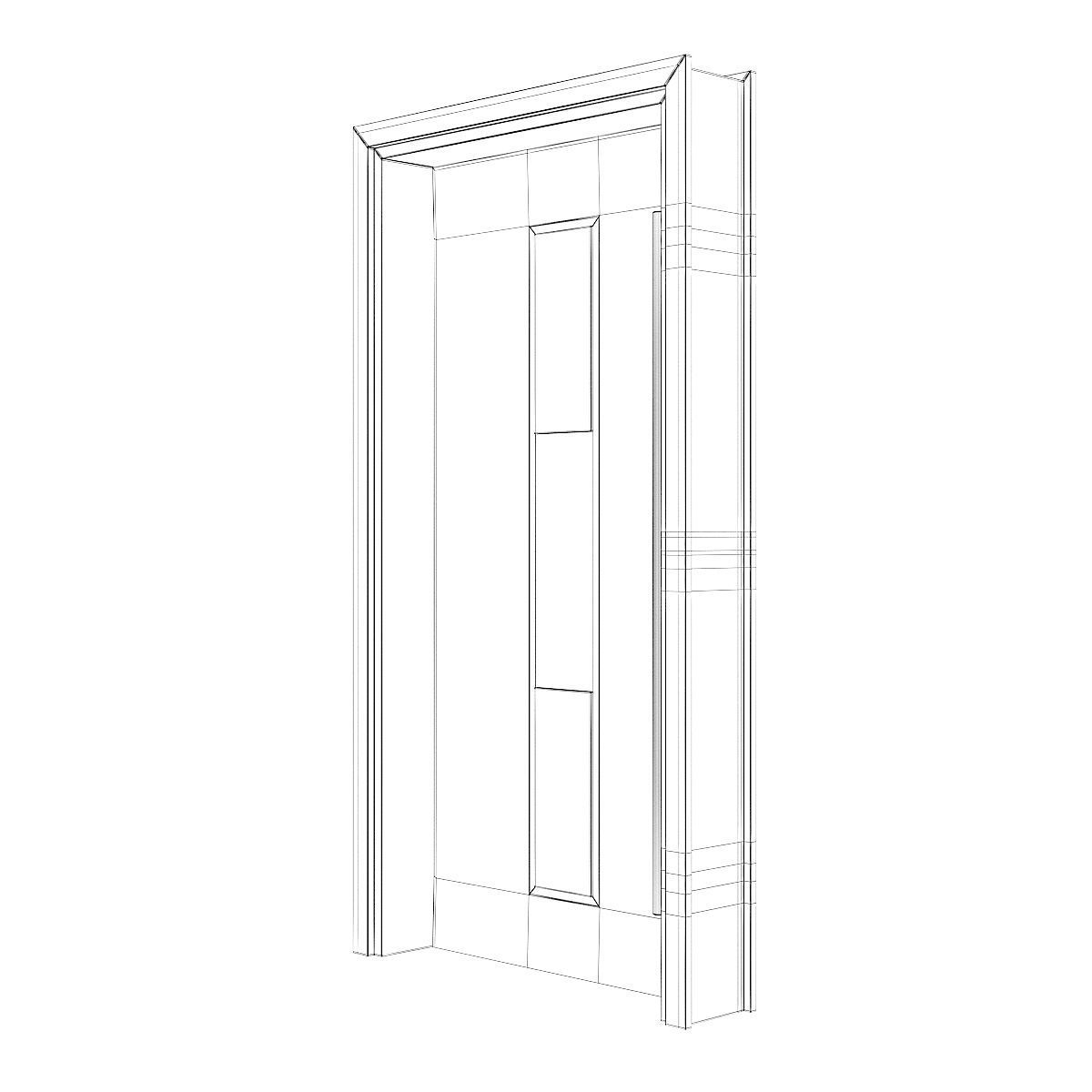 Metal Front Door 3D model_7