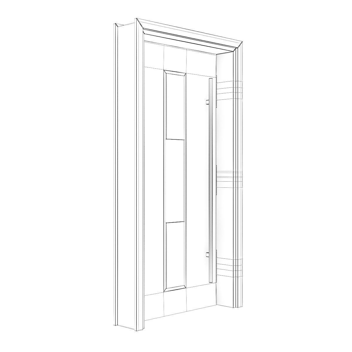 Metal Front Door 3D model_5