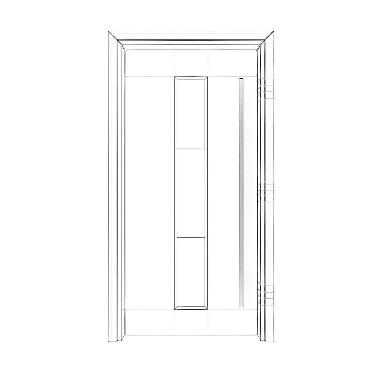 Metal Front Door 3D model_4