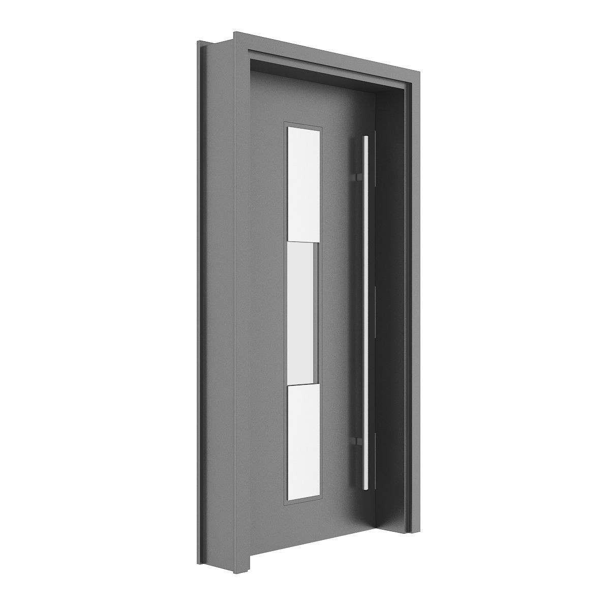 Metal Front Door 3D model_1