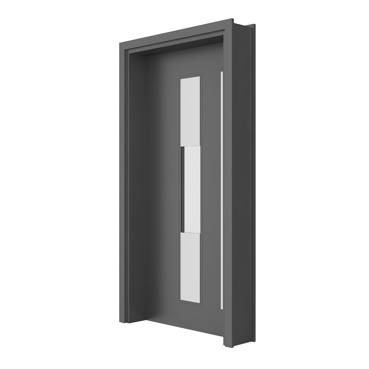 Metal Front Door 3D model_3