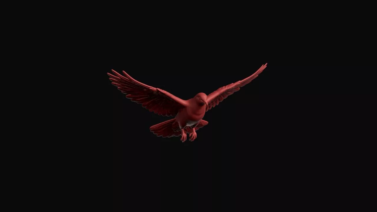 Flying Rock Dove 3D print model