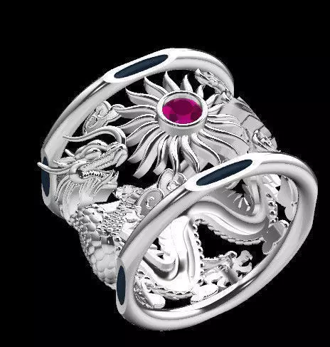 Ring dragon hover 3D print model