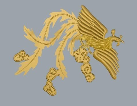 Phoenix golden 3D print model