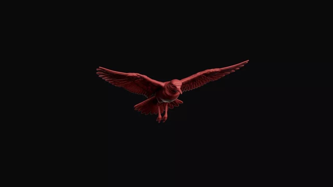 Flying Killdeer 3D print model