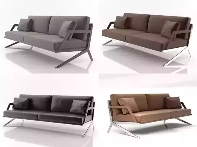 DS-60 modern sofa made of leather and stainless steel