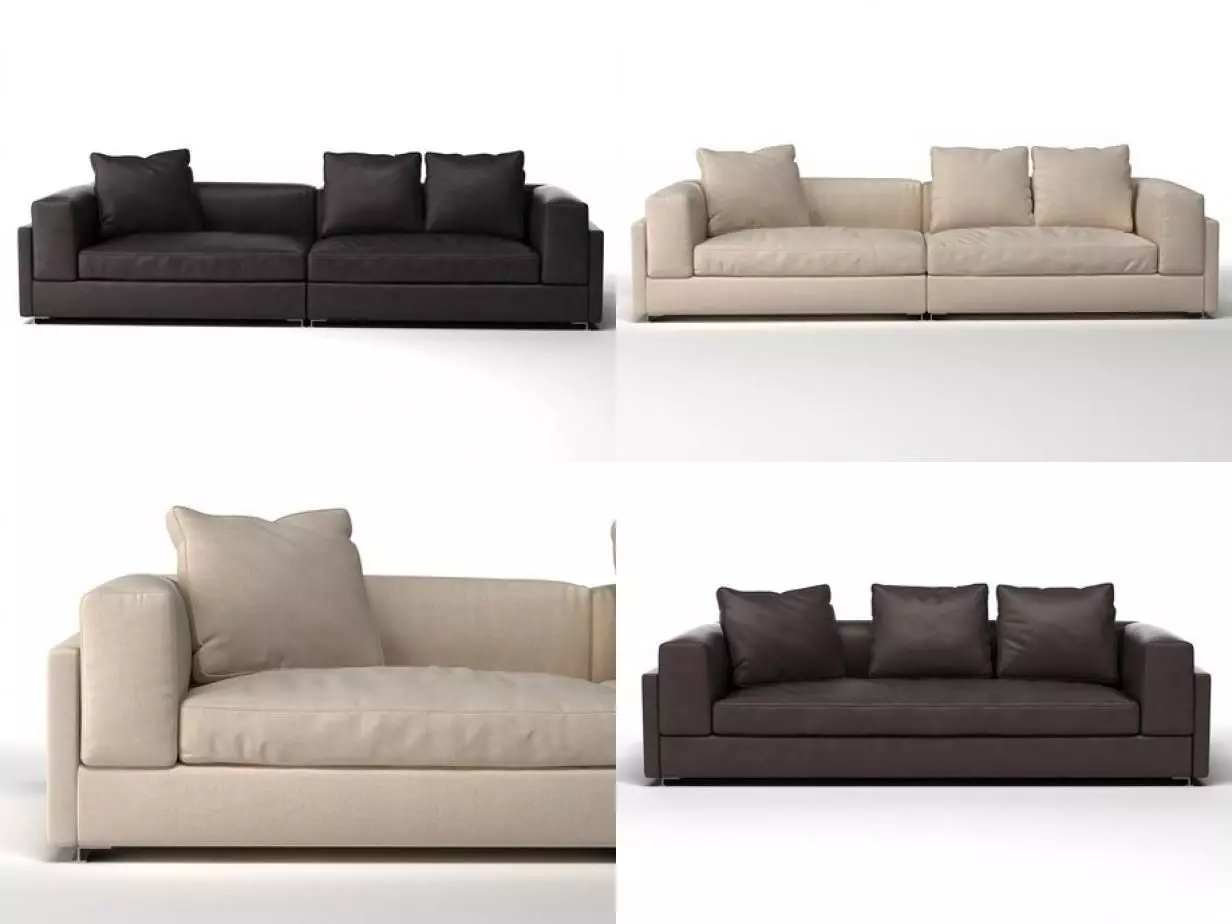 A four different sofas 3D model_2