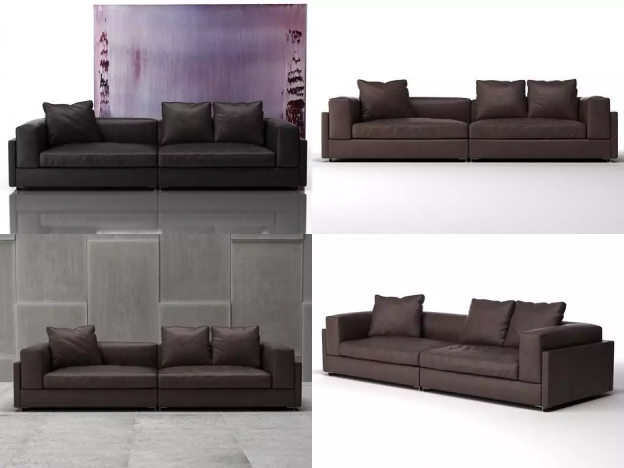 A four different sofas 3D model_1