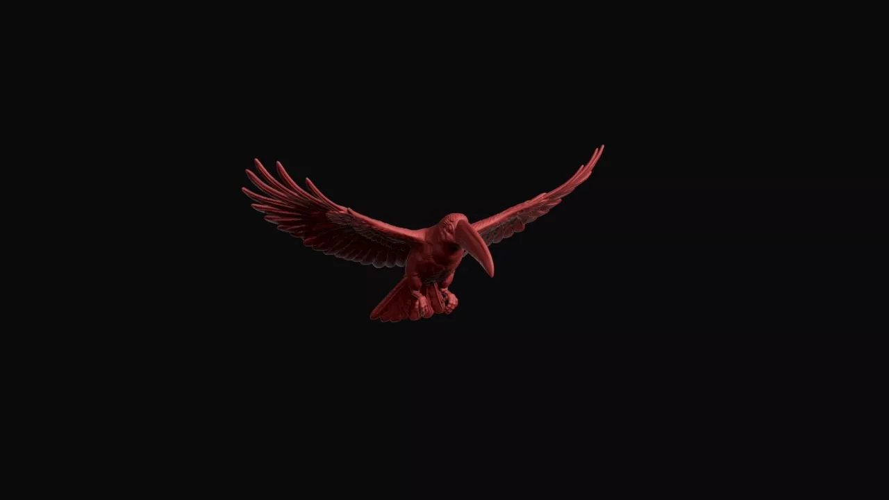Flying Chestnut-mandibled Toucan 3D print model