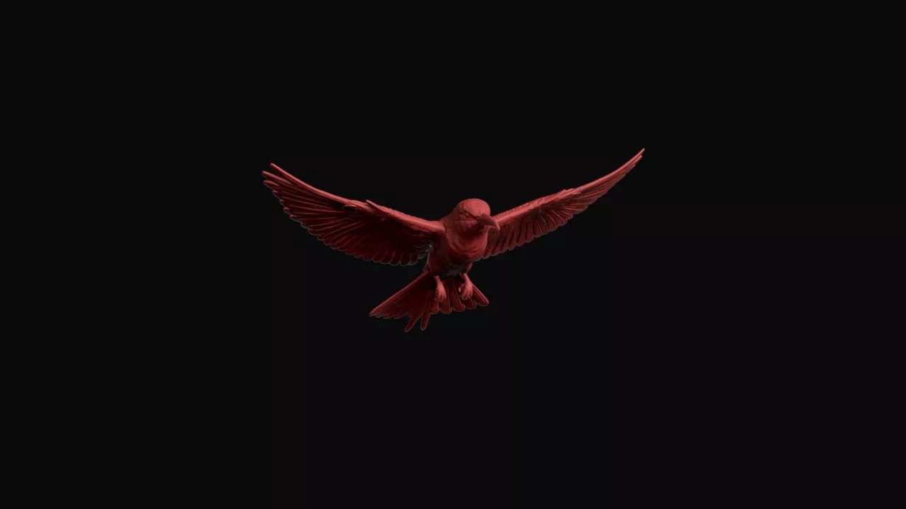 Flying Carmine Bee-eater 3D print model