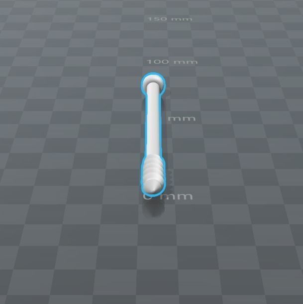 Orthopedic Screw Set 60mm-80mm Tip-Threaded 6-5mm Diameter 3D print model_2