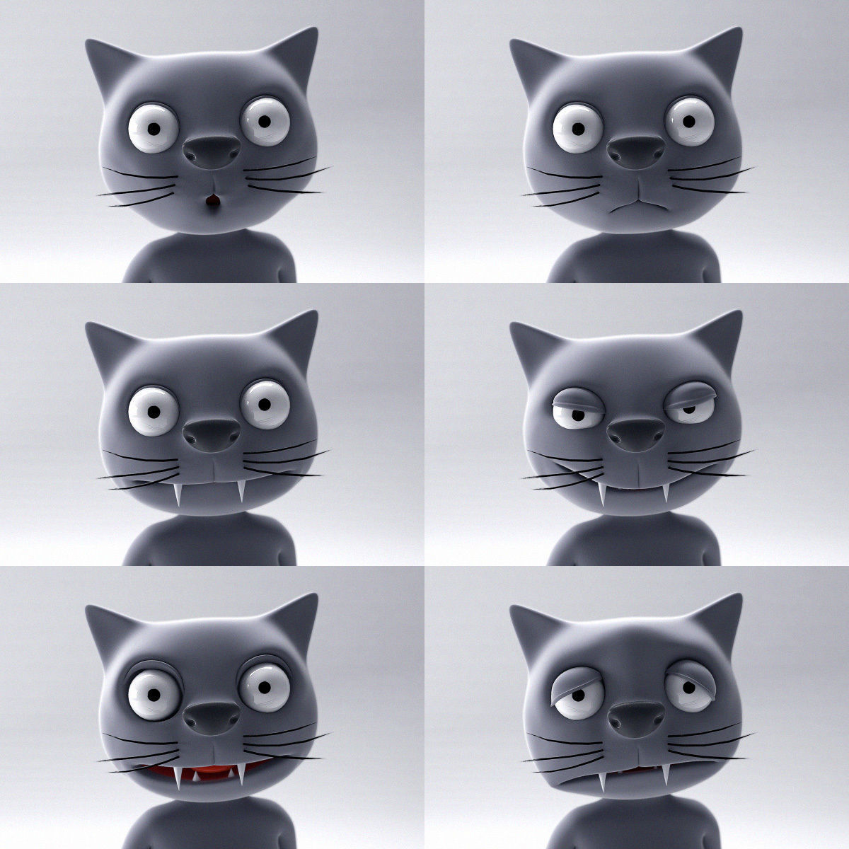 Cartoon Cat 3D model_3