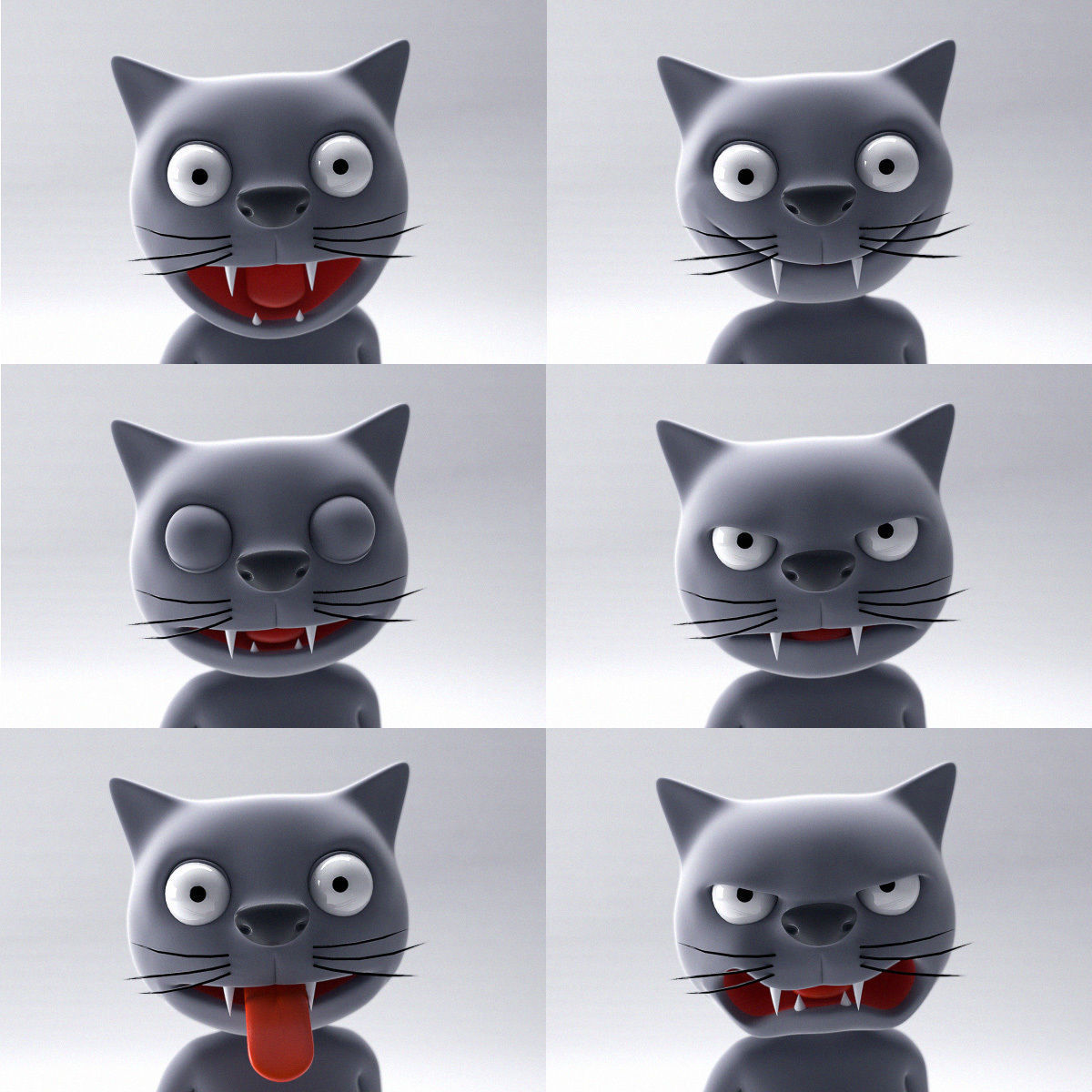 Cartoon Cat 3D model_5