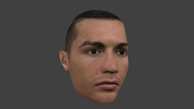Head of  Cristiano Ronaldo low poly