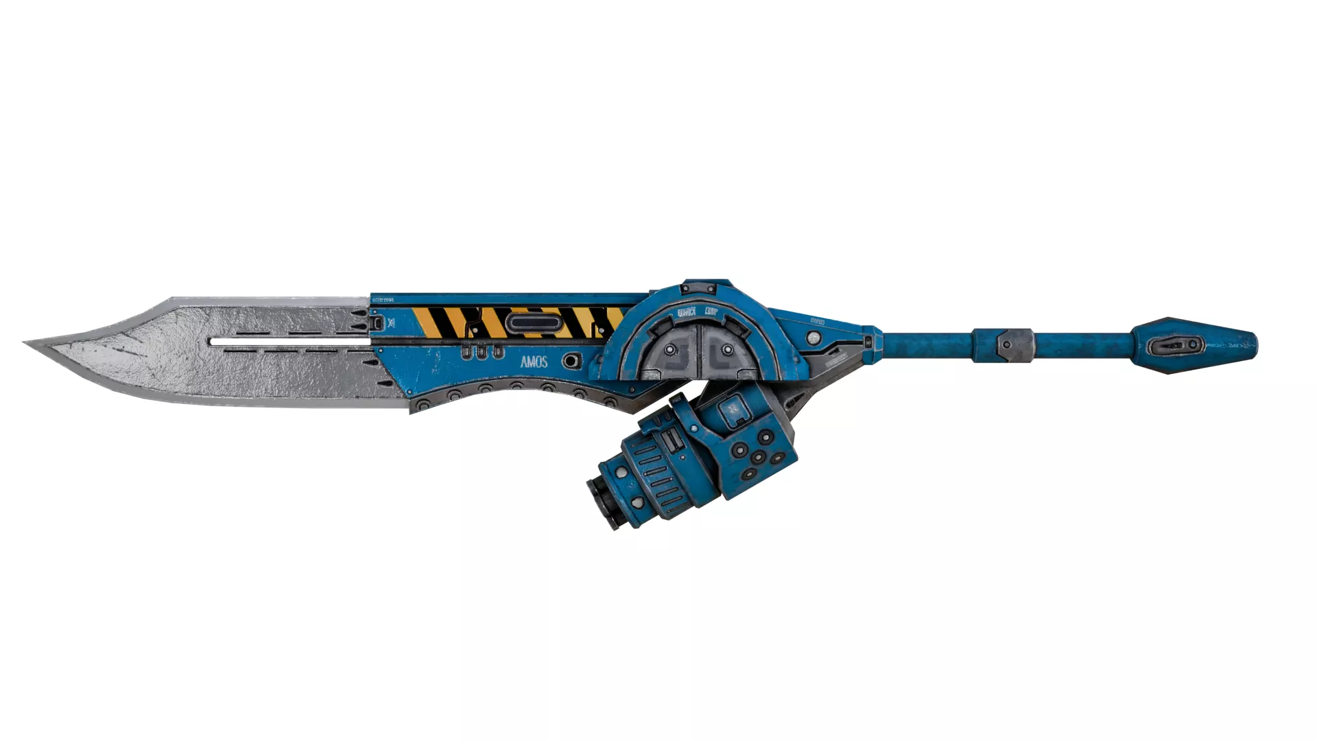 Sci-Fi Tech Glaive Industrial Blade Weapon 3D Model Low-poly 3D model