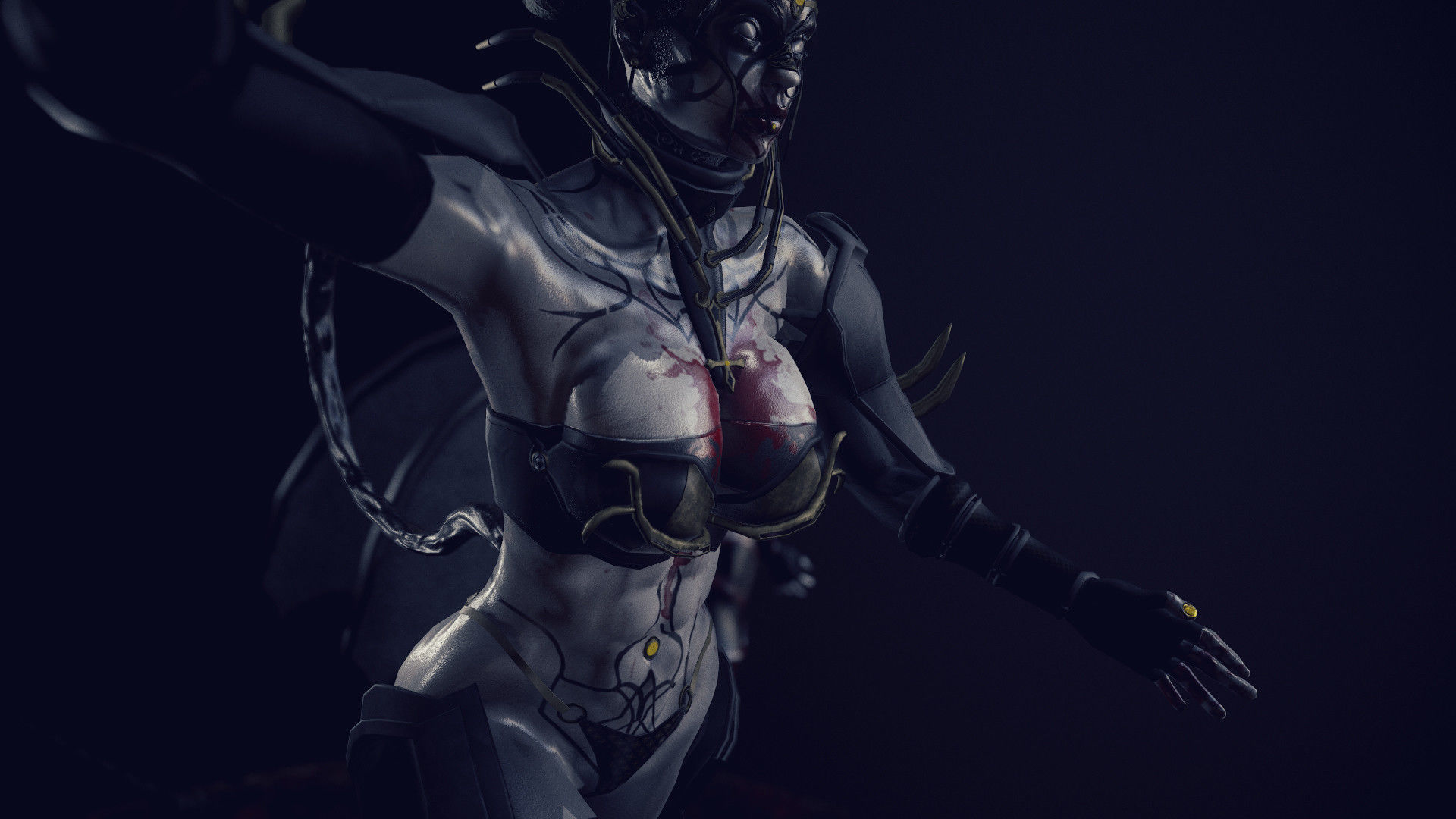 Demoness Succubus  Low-poly 3D model_9