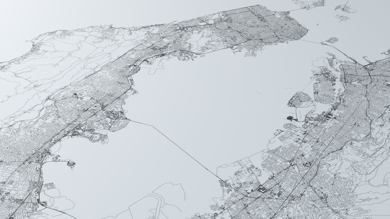 San Francisco Area Road Network and Streets 3D model_6