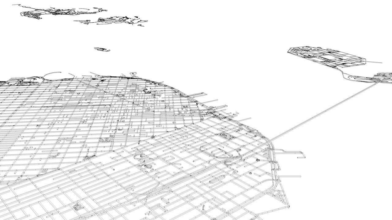 San Francisco Area Road Network and Streets 3D model_13
