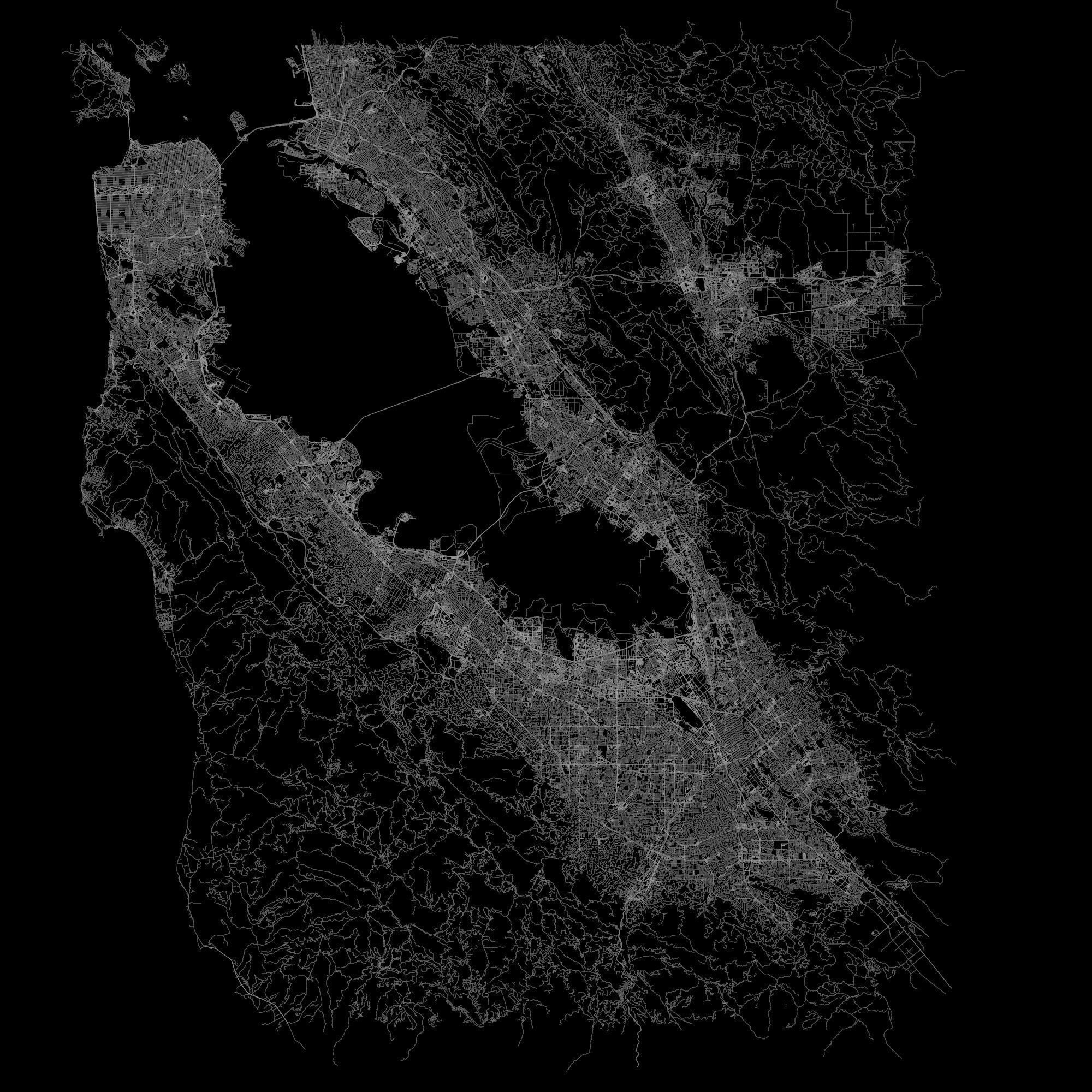 San Francisco Area Road Network and Streets 3D model_10