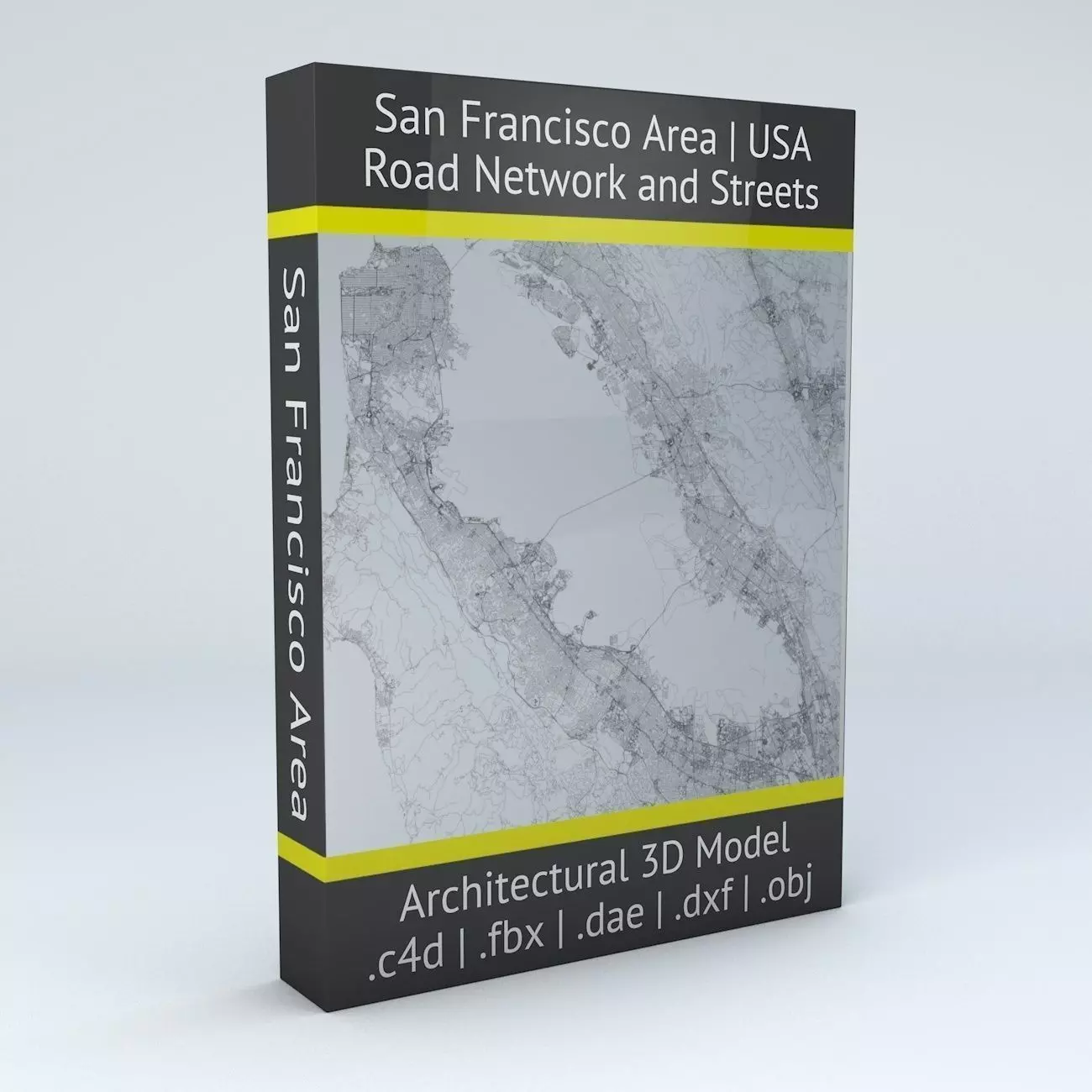 San Francisco Area Road Network and Streets 3D model_0