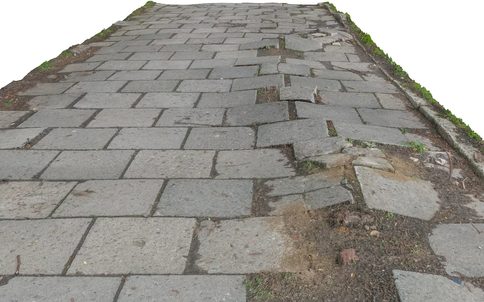 sidewalk pavement Scan 16K Low-poly 3D model
