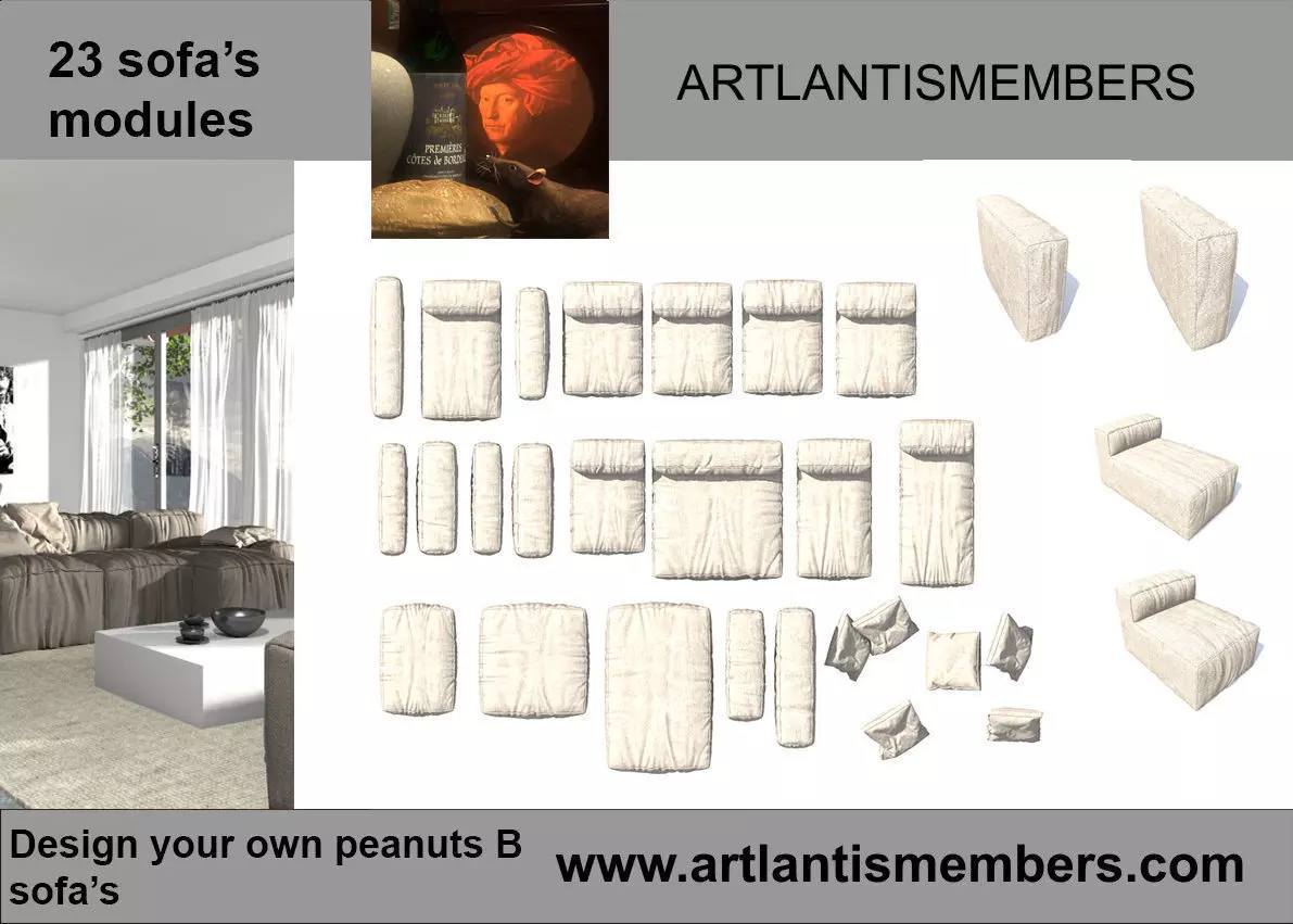benaldo peanuts B modules 3D model