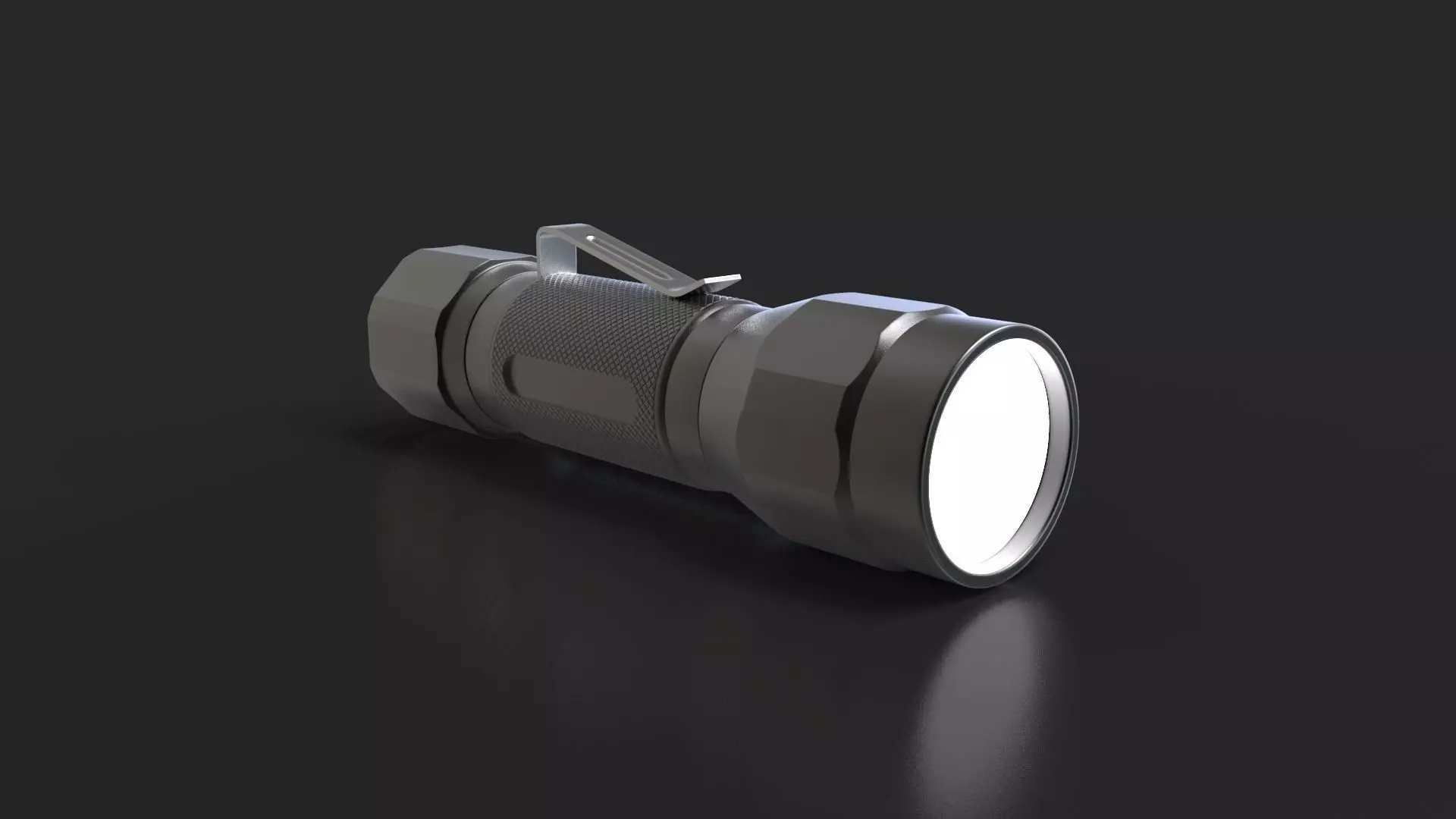 Tactical flashlight 3D model