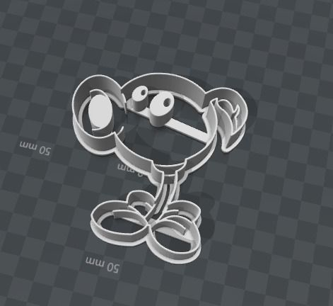 Peashotter from Plants vs Zombies Cookie Cutter 3D print model