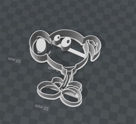 Peashotter from Plants vs Zombies Cookie Cutter 3D print model_0