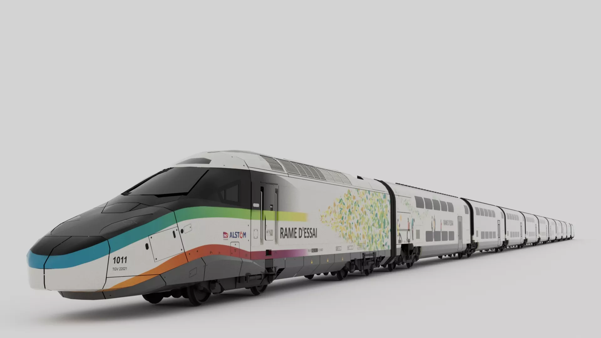 ALSTOM Avelia Horizon TGV M Low-poly 3D model