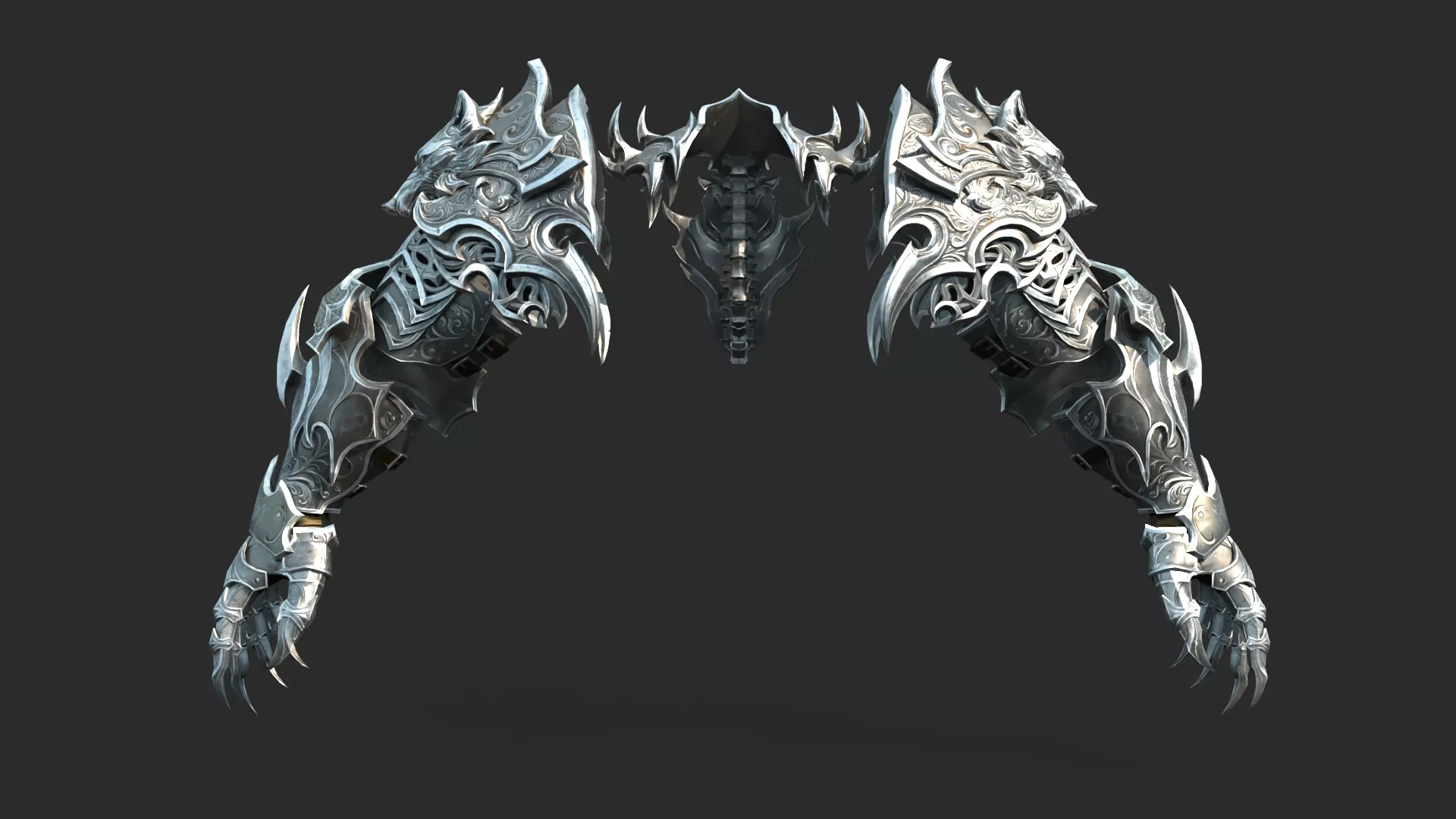 Ancient Magical Armor Wolf Armor 3D model
