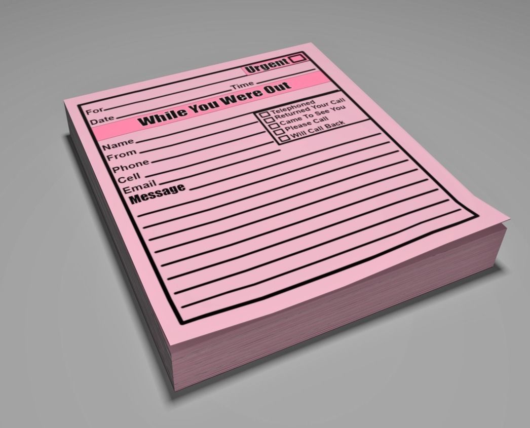 Message Pad Pink 3D model_0
