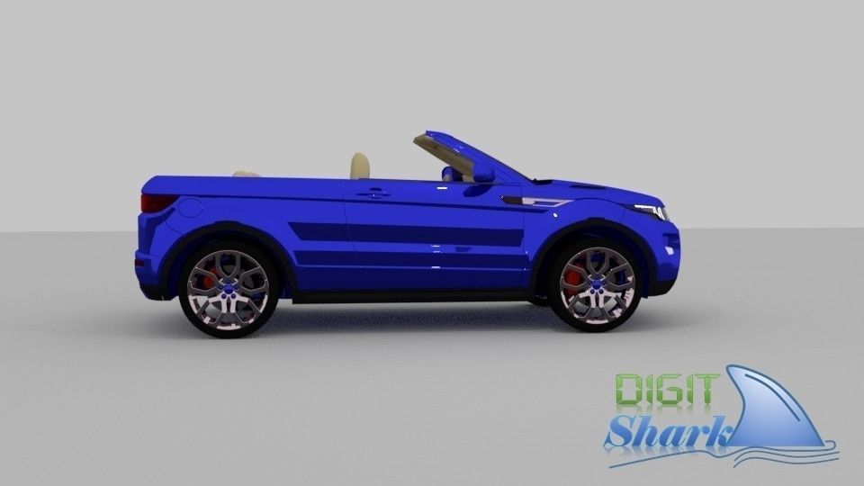 Convertible Rangerover Evoque concept - Detailed Exterior 3D model_3