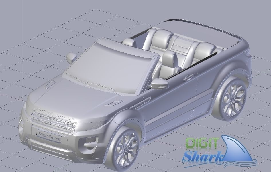 Convertible Rangerover Evoque concept - Detailed Exterior 3D model_9