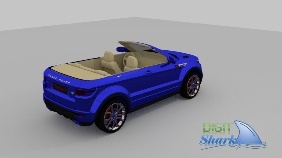Convertible Rangerover Evoque concept - Detailed Exterior 3D model_6