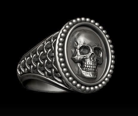 classic skull ring 3D print model